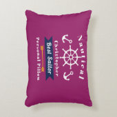 Nautic Best Sailor Wine Red Dekokissen (Vorderseite(Vertikal))