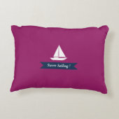 Nautic Best Sailor Wine Red Dekokissen (Rückseite)