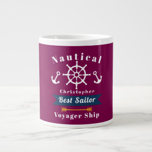 Nautic Best Sailor Wine Red Jumbo-Tasse