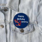 Nautic Birthday Personalisiert Button (Beispiel)