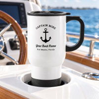 Nautic Black Custom Captain Boat Name