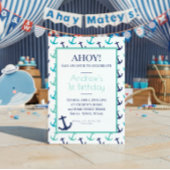 Nautic Blue Anchor Einladung