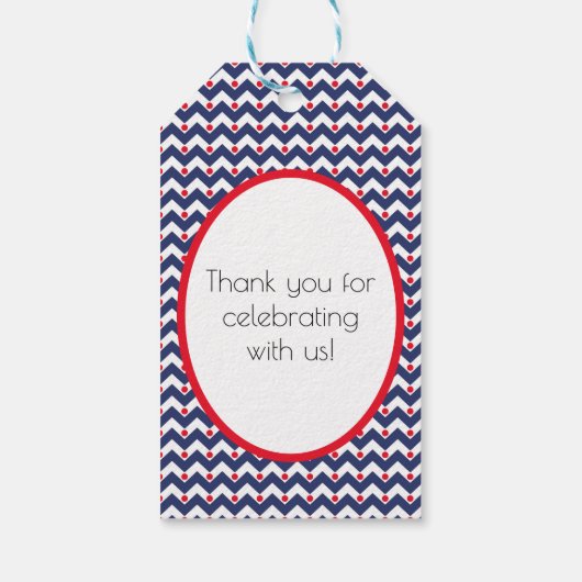 Nautic Blue Anchor Geschenkanhänger (Rückseite)