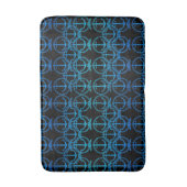 Nautic Blue Anchor Motif Bath Mat Badematte (Vorderseite Vertikal)