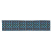 Nautic Blue Anchor Motif Table Runner Kurzer Tischläufer (Horizontal)
