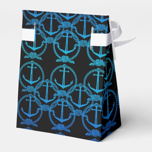 Nautic Blue Anchor Motif Zent Gevor Box Geschenkschachtel (Rückseite)