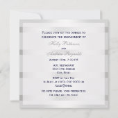 Nautic Blue Anchor Silver Wt BG SQ Verlobung Einladung (Rückseite)