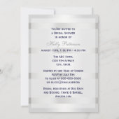 Nautic Blue Anchor Silver Wt BG V Brautparty Einladung (Rückseite)