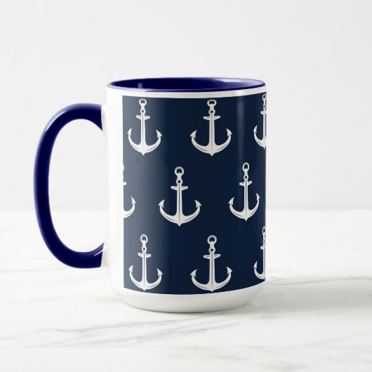 Nautic Blue Anchor Tasse (Links)