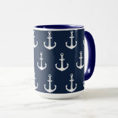 Nautic Blue Anchor Tasse (VorderseiteRechts)