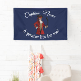 Nautic Blue Boy Pirate Banner