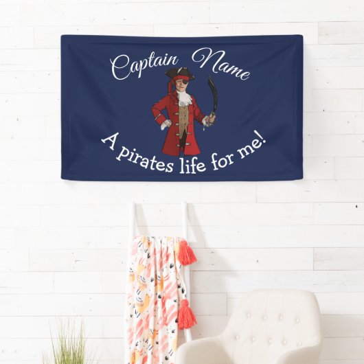 Nautic Blue Boy Pirate Banner (Insitu)