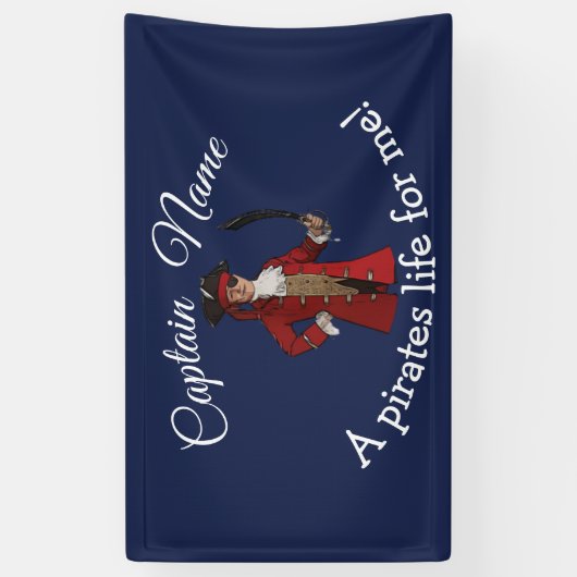 Nautic Blue Boy Pirate Banner (Vertikal)