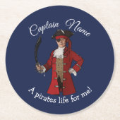 Nautic Blue Boy Pirate Untersetzer (Vorderseite)