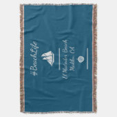 Nautic Blue Customizable Beach Life Decke (Vorderseite Vertikal)