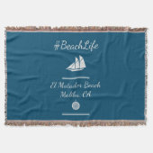 Nautic Blue Customizable Beach Life Decke (Vorderseite)