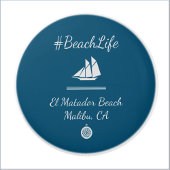 Nautic Blue Customizable Beach Life Keramikknauf