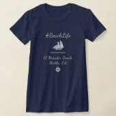 Nautic Blue Customizable Beach Life T-Shirt (Ablage )