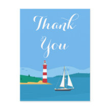 Nautic Blue Danke Lighthouse & Sailboat