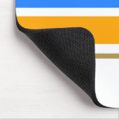 Nautic Blue, fett gelbe Streifen auf weiß Mousepad (Ecke)