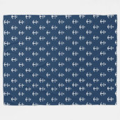 Nautic Blue Fleecedecke (Vorderseite (Horizontal))