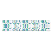 Nautic Blue Green Kurzer Tischläufer (Horizontal)