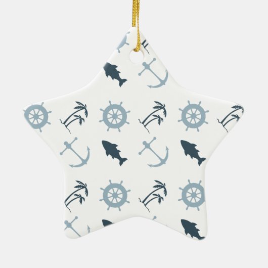 Nautic Blue Keramik Ornament (Hinten)