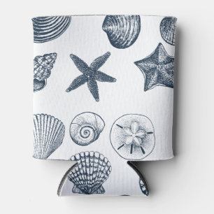 Nautic Blue Muscheln Dosenkühler