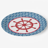 Nautic Blue Pappteller (Schrägansicht)