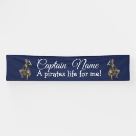 Nautic Blue Rum Skelett Party Pirate Banner