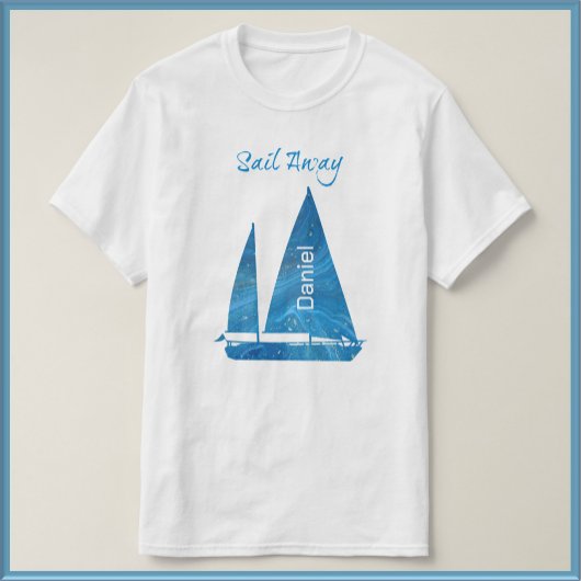 Nautic Blue Sailboat T-Shirt