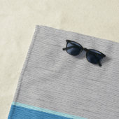 Nautic Blue und Grau Strandtuch (Beispiel)