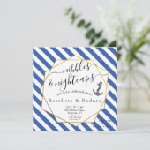 Nautic Boat Anchor Fabulous Sailing Wedding Einladung (Stehend Vorderseite)