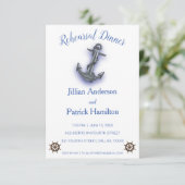 Nautic Boat Anchor Fabulous Sailing Wedding Einladung (Stehend Vorderseite)