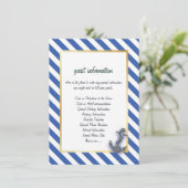Nautic Boat Anchor Fabulous Sailing Wedding Einladung (Stehend Vorderseite)