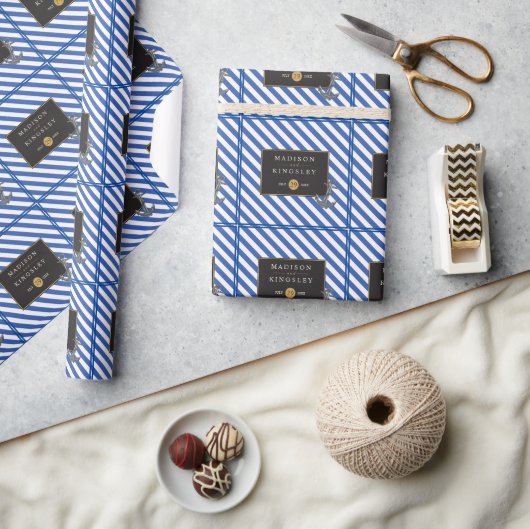 Nautic Boat Anchor Fabulous Sailing Wedding Geschenkpapier (Handwerk)