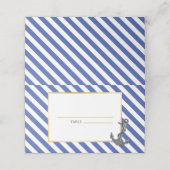 Nautic Boat Anchor Fabulous Sailing Wedding Platzkarte (Außenseite Aufgefaltet)