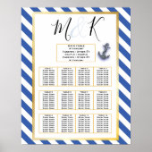 Nautic Boat Anchor Fabulous Sailing Wedding Poster (Vorne)