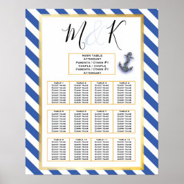 Nautic Boat Anchor Fabulous Sailing Wedding Poster