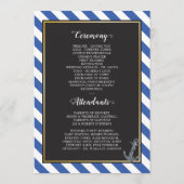 Nautic Boat Anchor Fabulous Sailing Wedding Programm (Rückseite)