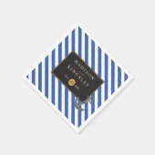 Nautic Boat Anchor Fabulous Sailing Wedding Serviette (Ecke)