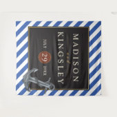 Nautic Boat Anchor Fabulous Sailing Wedding Wandteppich (Vorderseite (Horizontal))