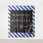 Nautic Boat Anchor Fabulous Sailing Wedding Wandteppich (Vorderseite)