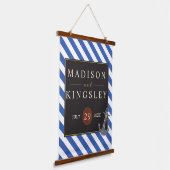 Nautic Boat Anchor Fabulous Sailing Wedding Wandteppich Mit Holzrahmen (Gewinkelt)