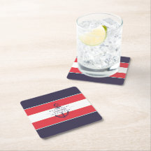 Nautic Boat Anchor Navy Blue White