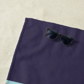 Nautic Boat Anchor Navy Blue White Strandtuch (Beispiel)