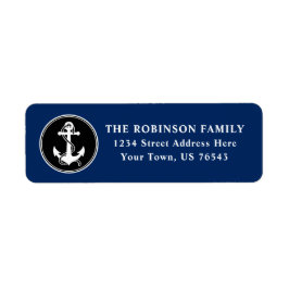 Nautic Boat Anchor Rope Black Blue White Address