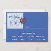 Nautic Boat Anchor Sailing Wedding DIGITAL UAWG Einladung (Rückseite)