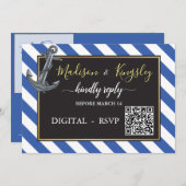 Nautic Boat Anchor Sailing Wedding DIGITAL UAWG Einladung (Vorne/Hinten)