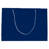 Nautic Boat Name Anchor Rope Navy Blue Große Geschenktüte (Rückseite)